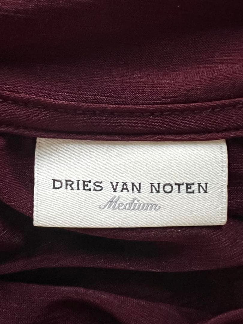 DRIES VAN NOTEN シアー トップス バーガンディー DRIES VAN NOTEN シアー トップス バーガンディー