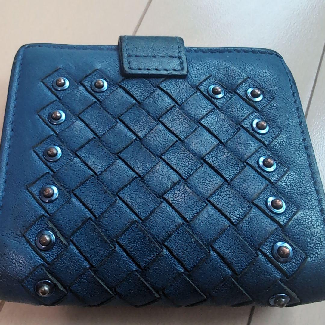 【中古】 BOTTEGA VENETA レザー 二つ折り財布