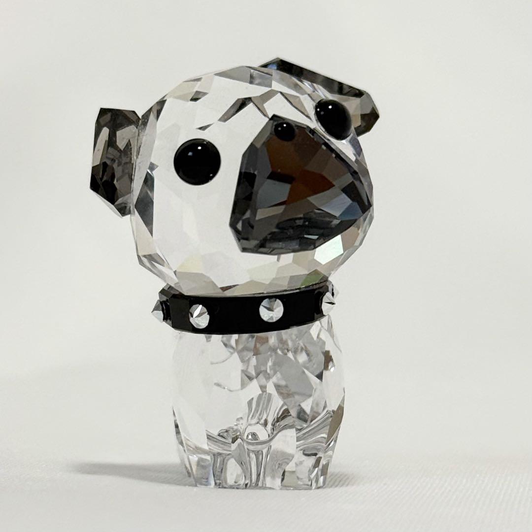 Swarovski スワロフスキー パグ 犬 クリスタル 置物 スワンマーク有り Swarovski スワロフスキー パグ 犬 クリスタル 置物 スワン