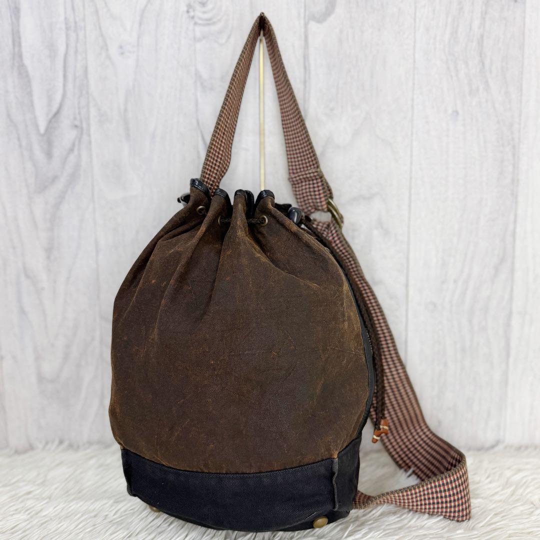 希少♡ヴィンテージ加工♡KAPITAL キャピタル 巾着 ショルダーバッグ