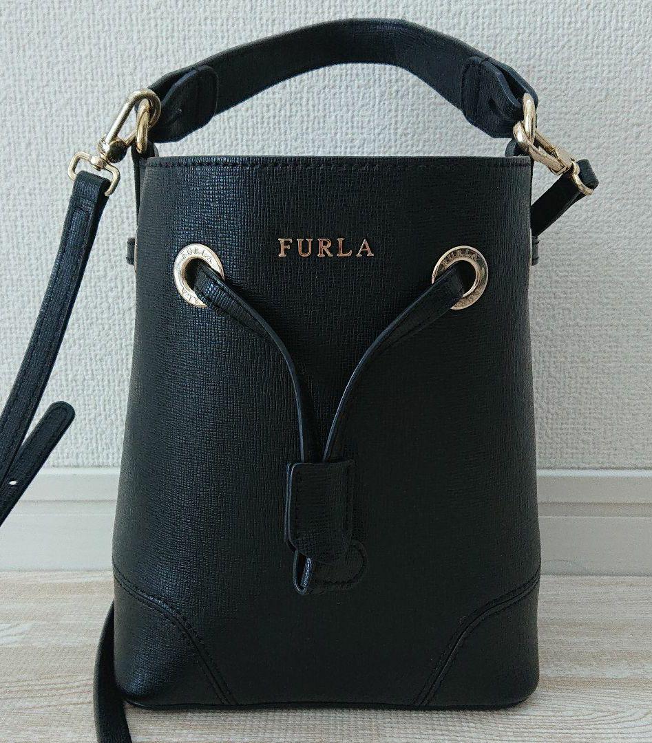 フルラ　2way　バッグ　ショルダー　ステイシー　ミニ　黒