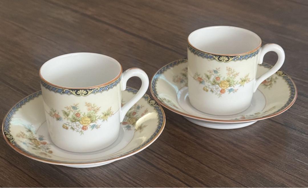 オールドノリタケ日陶刻印カップ＆ソーサー 2客1935年頃
