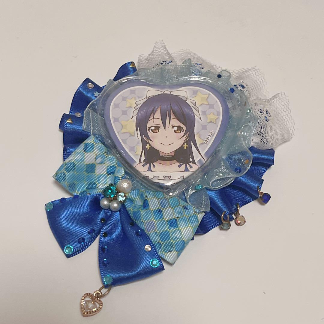 ラブライブ μ's 園田海未 ハート缶バッジ