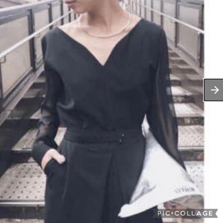 ジャケット ameri vintage lady like jumpsuit QdxNk-m58026040263 ブラックサ