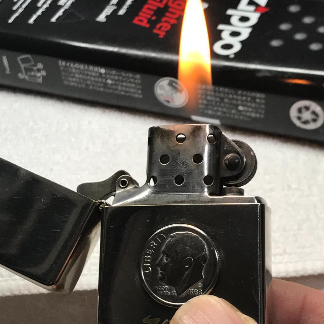 ★ ZIPPOライター★ ダイアゴナル リバティ コイン貼り ヴィンテージ品