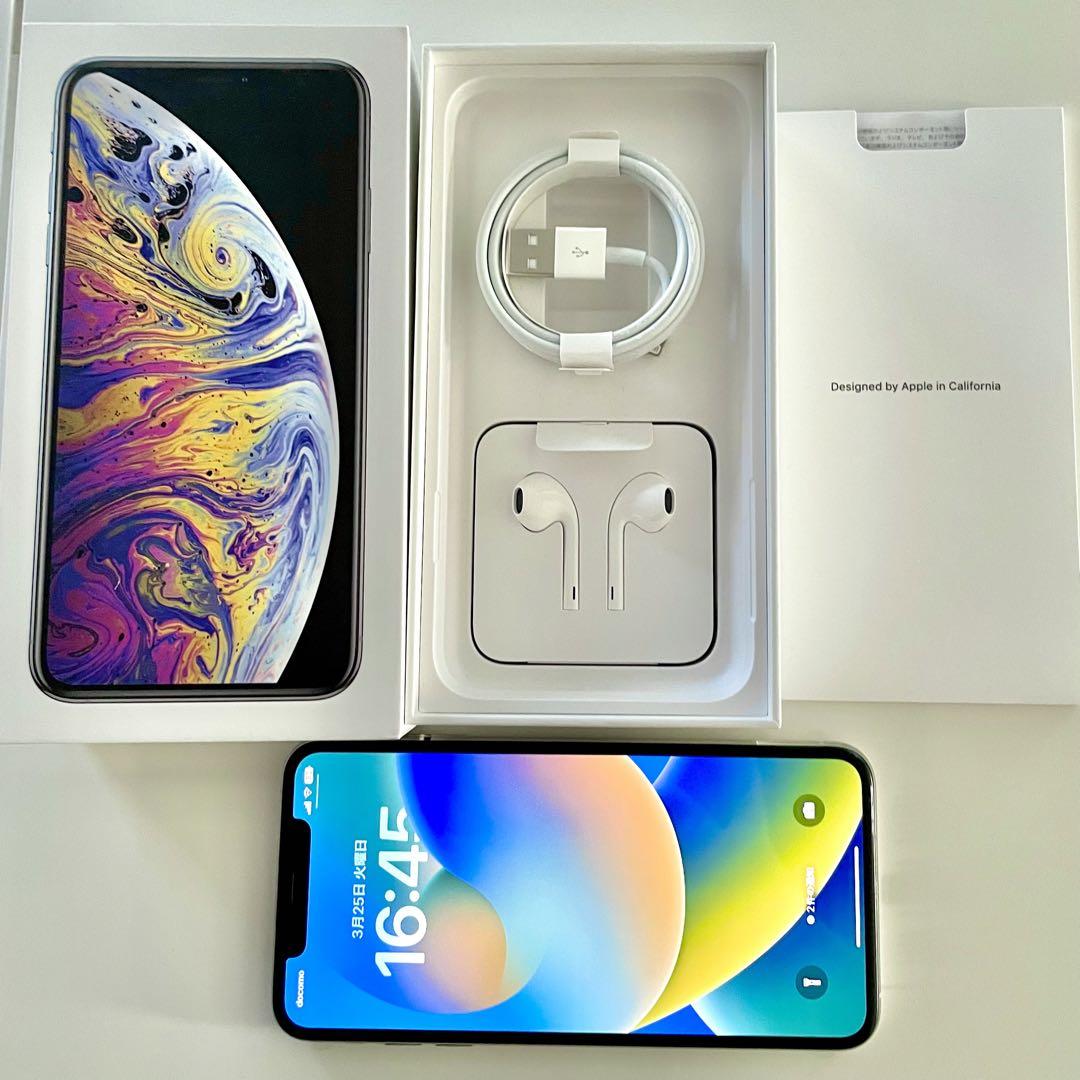 美品◆iPhone XS Max 512GB シルバー 純正品 SIMフリー
