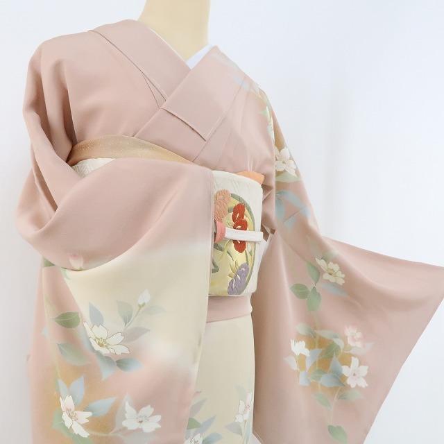 けまり 新品 金駒刺繍 着物 正絹 トールサイズ 訪問着 2473