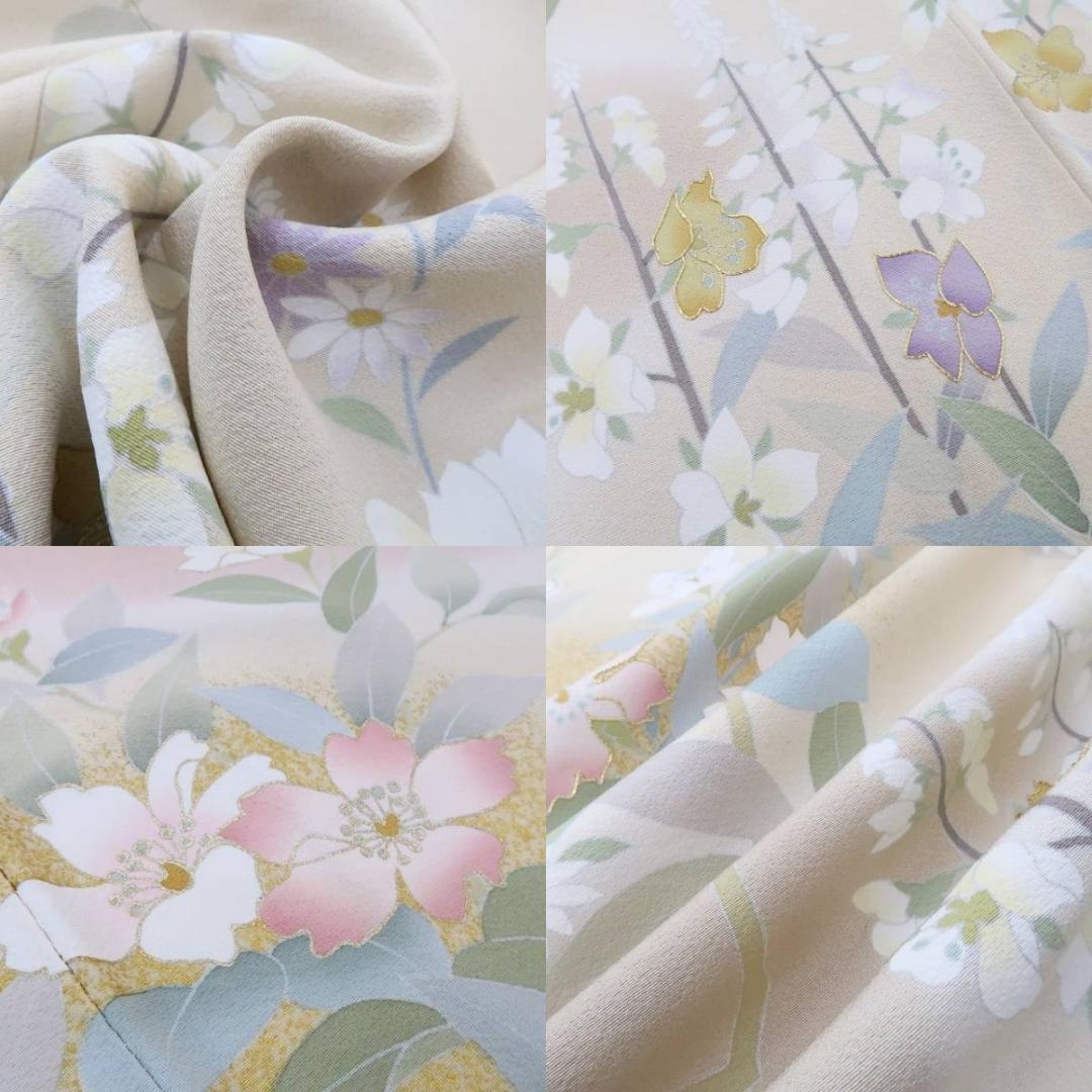 けまり 新品 金駒刺繍 着物 正絹 トールサイズ 訪問着 2473