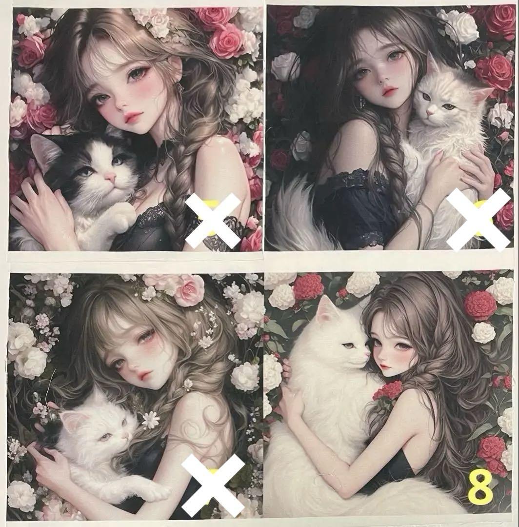 cancan☆フラットポーチ♥️美しい女性D♥️ハンドメイド フラットポーチ☆ハンカチ☆ハンドメイド☆オーダーページ【49】
