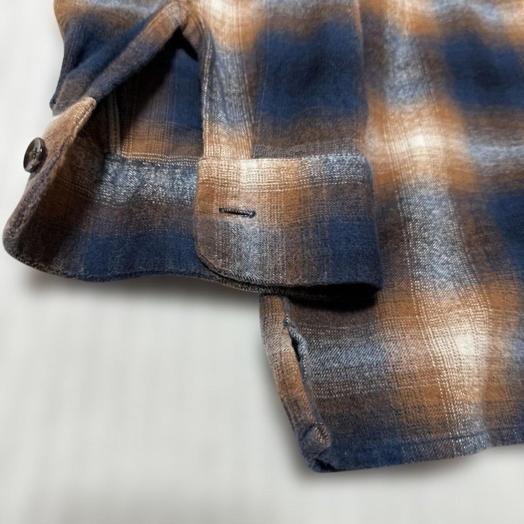Pendleton Lサイズ ネルシャツ 青茶チェック Pendleton Lサイズ ネルシャツ 青茶チェック