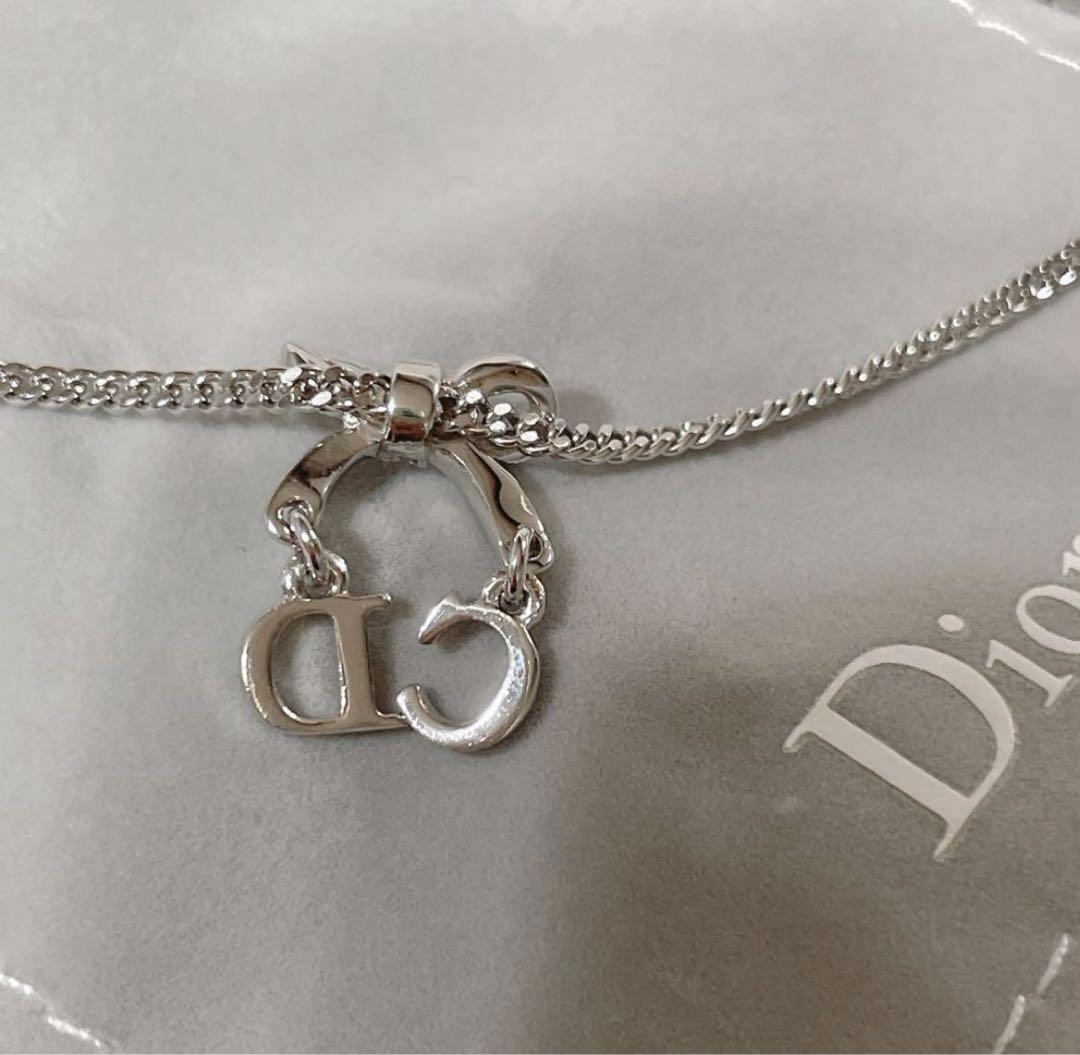 3月7日まで　Dior レア　シルバー　リボンブレスレット