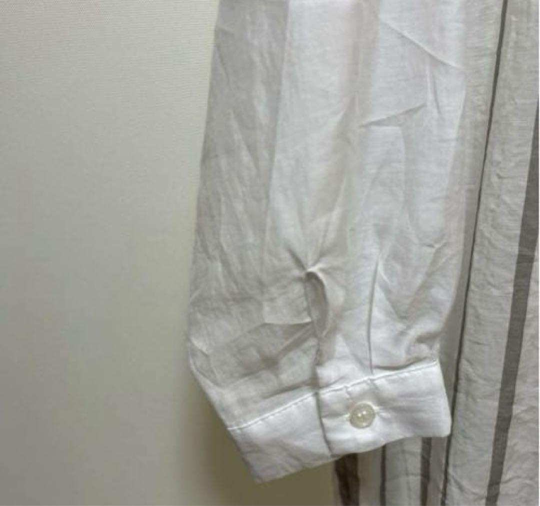 美品　シアン　トーキョー　ストライプロングシャツ