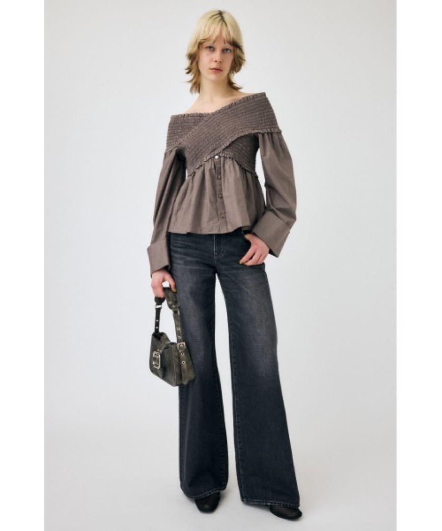 moussy W WAIST WIDE LEG STRAIGHT