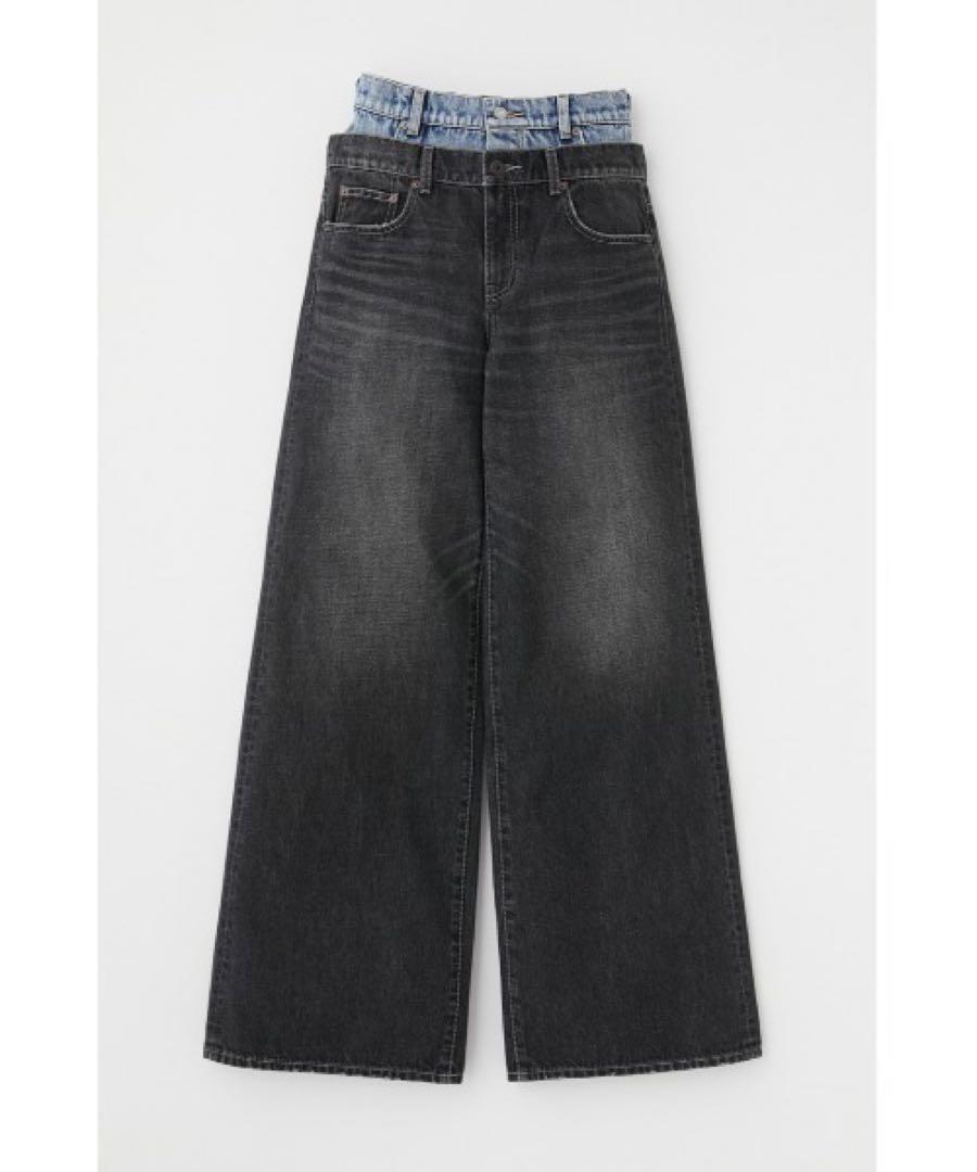 moussy W WAIST WIDE LEG STRAIGHT