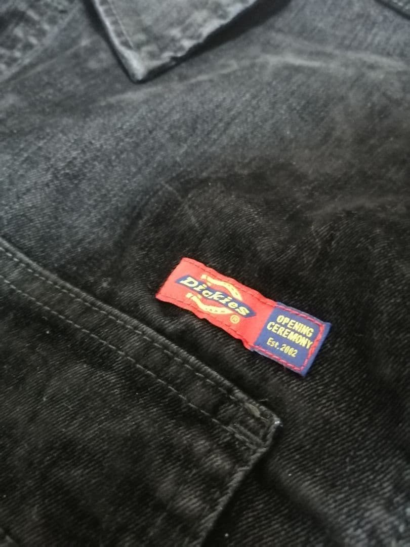 ♂新品・コラボ・デニムジャケット【オープニングセレモニー×ディッキーズ】黒