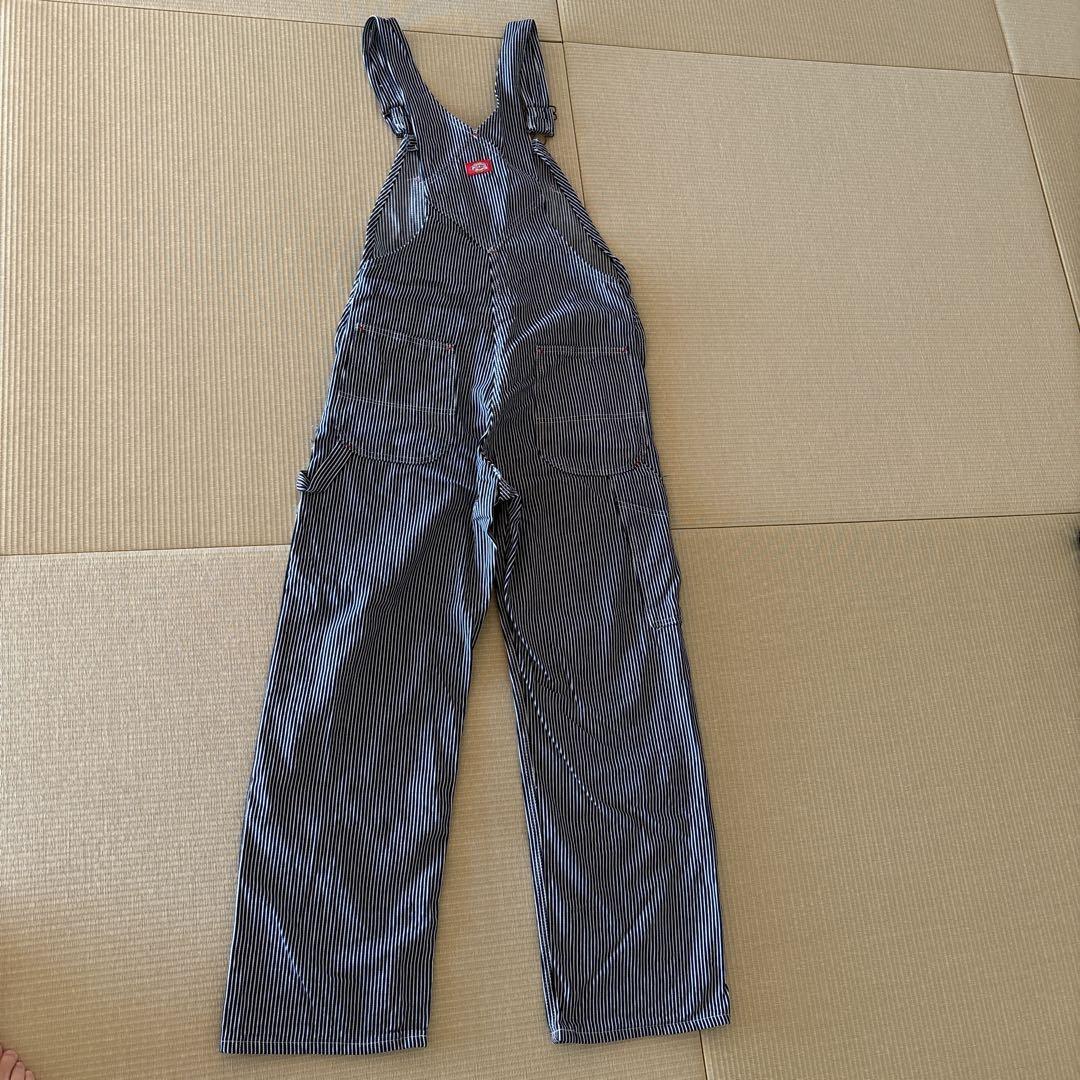 Dickies ディッキーズ ヒッコリーストライプオーバーオール　Mサイズ
