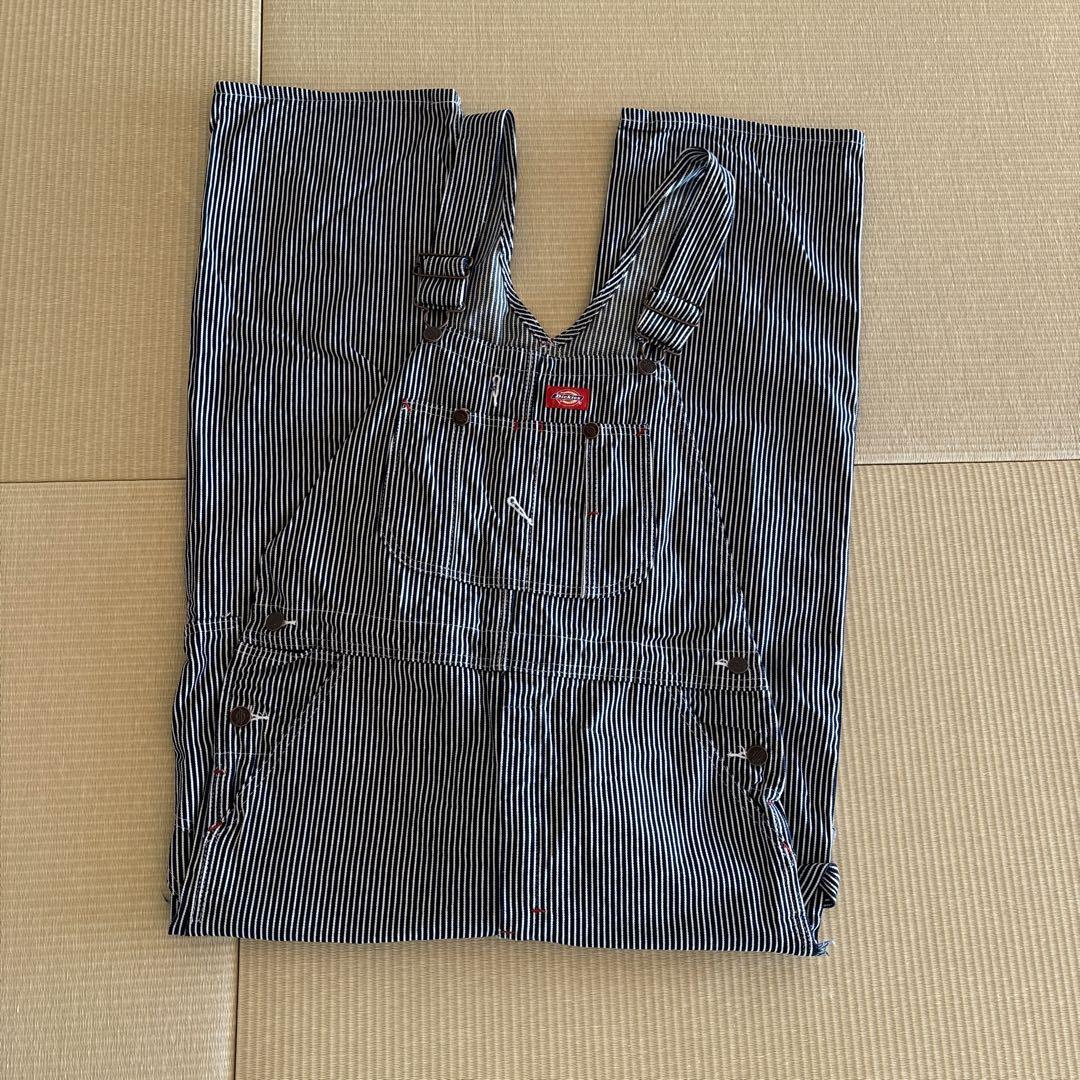 Dickies ディッキーズ ヒッコリーストライプオーバーオール　Mサイズ