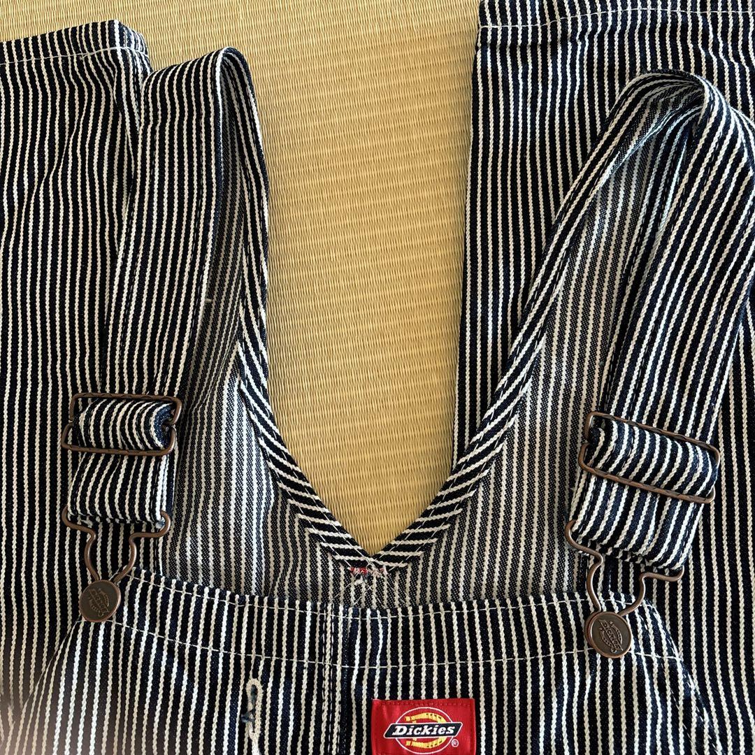 Dickies ディッキーズ ヒッコリーストライプオーバーオール　Mサイズ