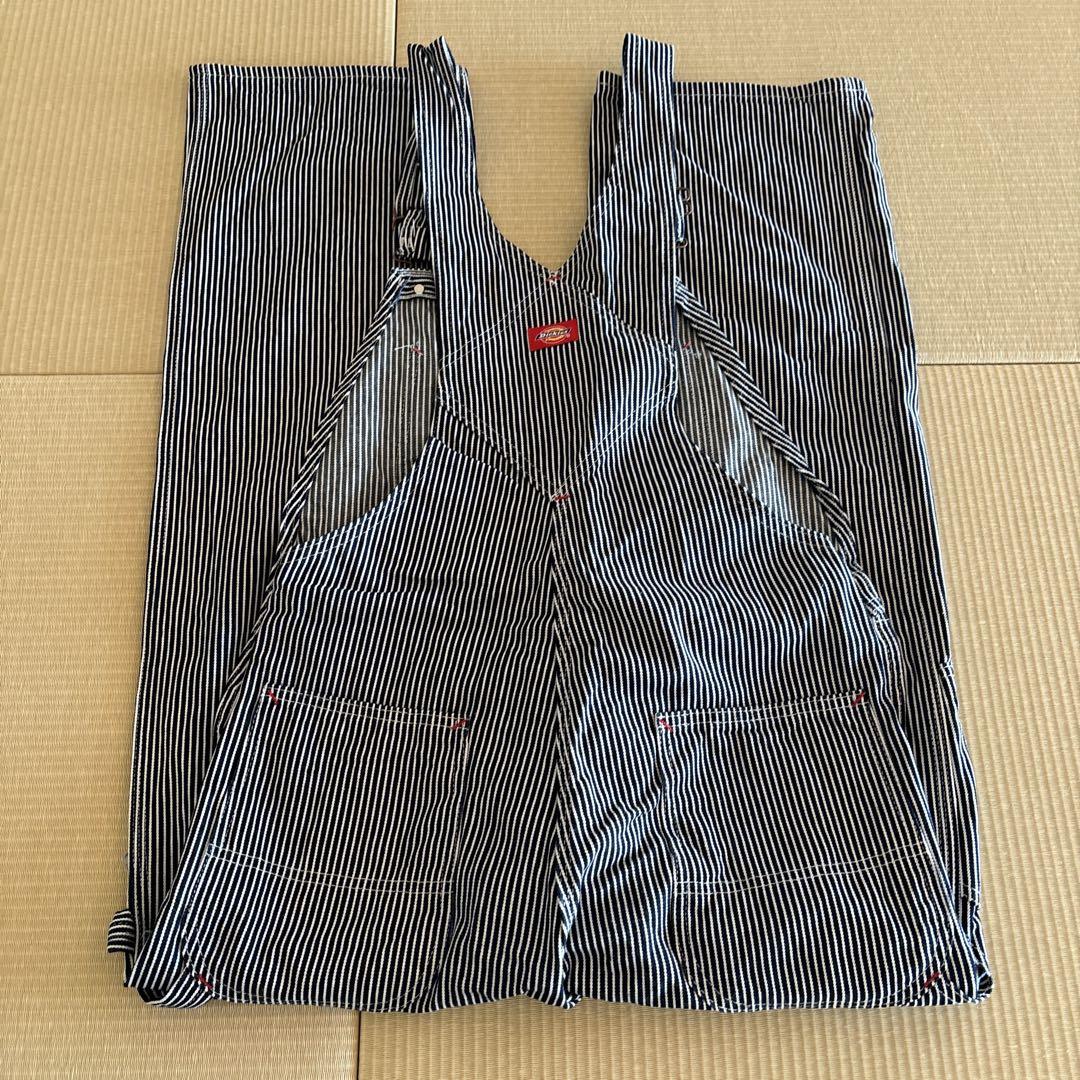 Dickies ディッキーズ ヒッコリーストライプオーバーオール　Mサイズ