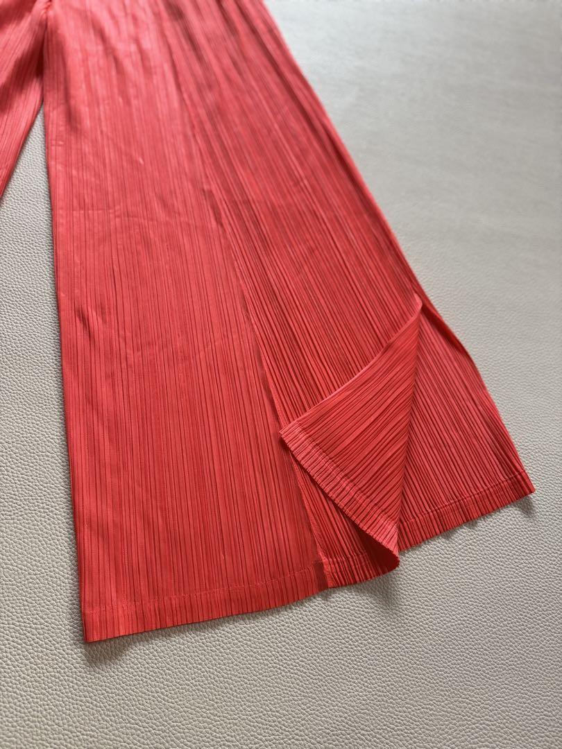 WEB限定お買い得商品の新着アイテム オレンジ PLEASE PLEATS ガウチョパンツPP81JF144 パンツ - パンツ