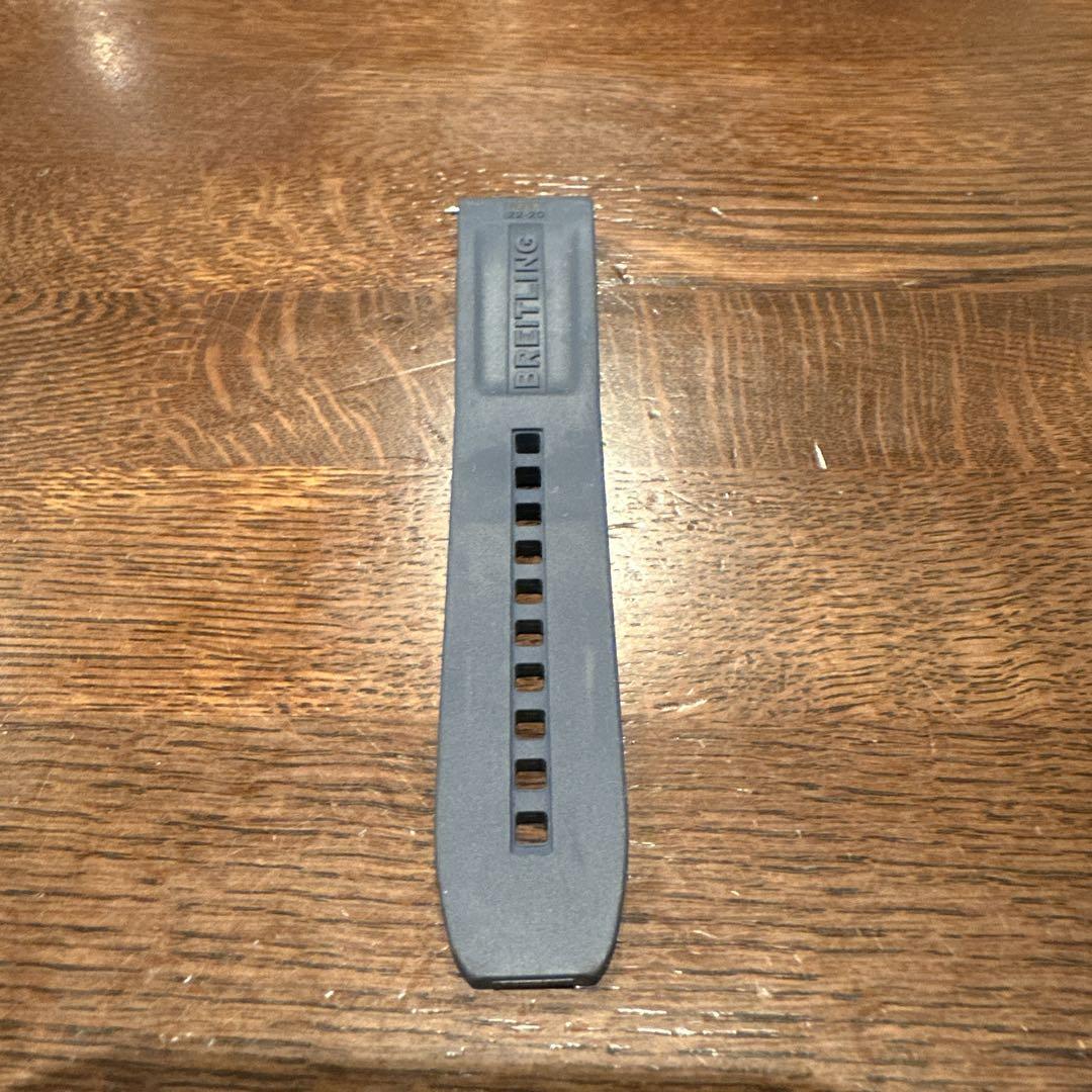 【美品】純正　BREITLING ラバーベルト ネイビー