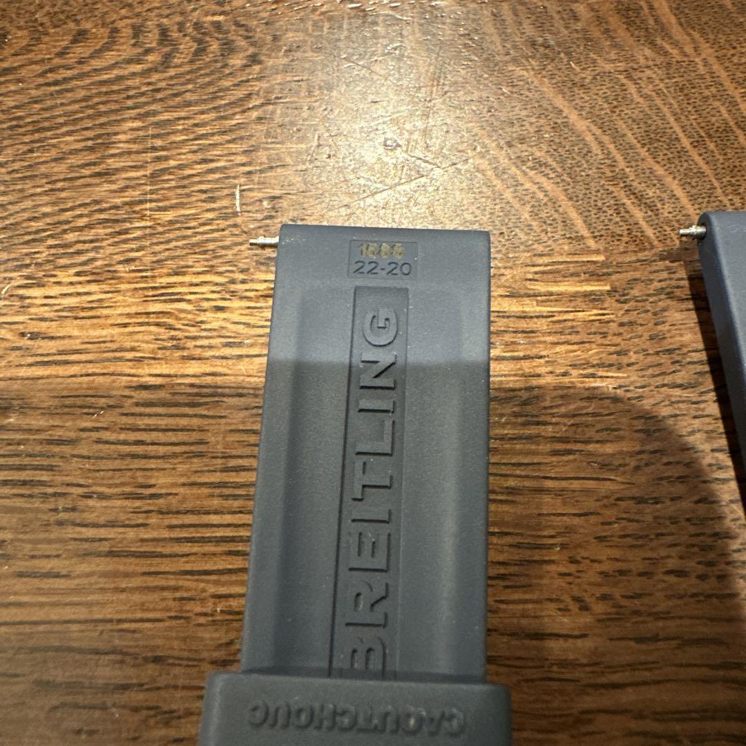【美品】純正　BREITLING ラバーベルト ネイビー