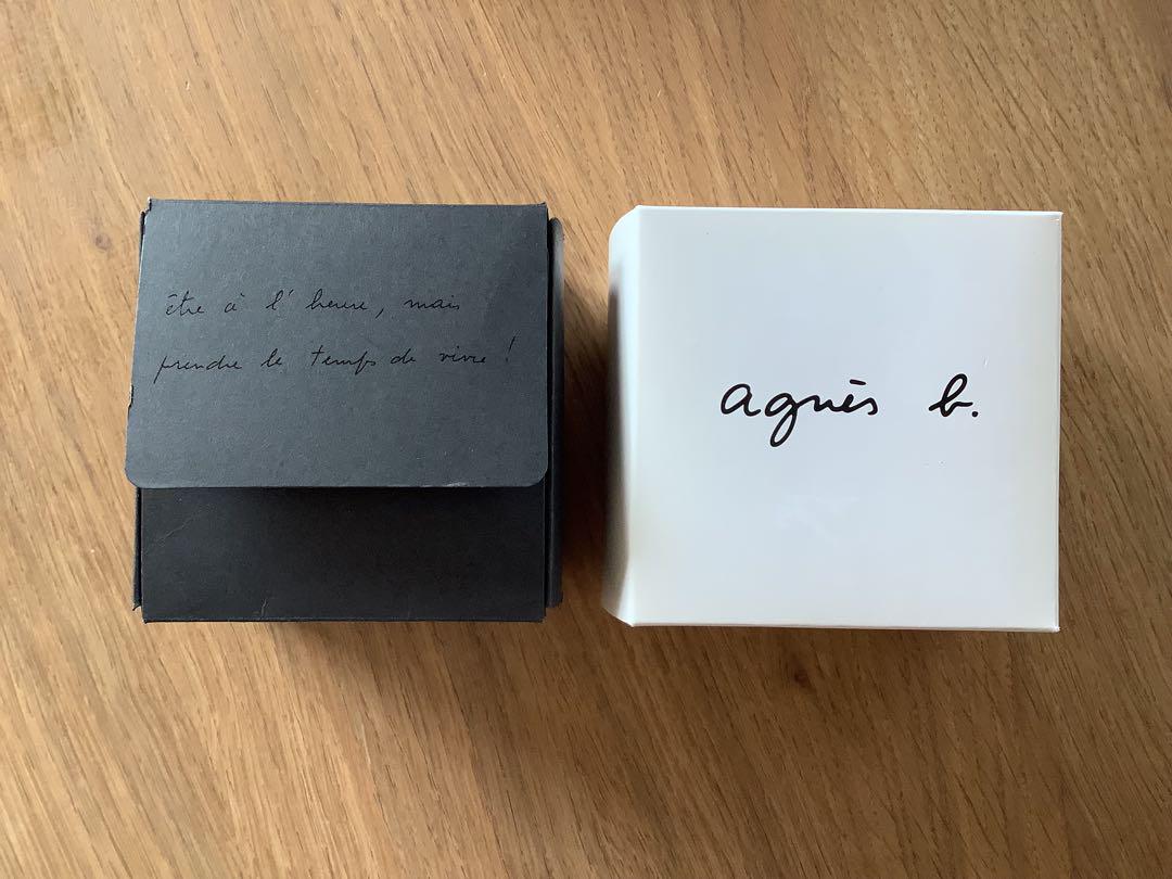 Agnes b. クロノグラフ レッドシルバー腕時計　新古品