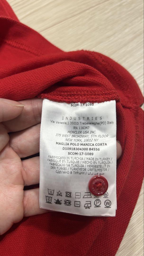 MONCLER 赤 ポロシャツ