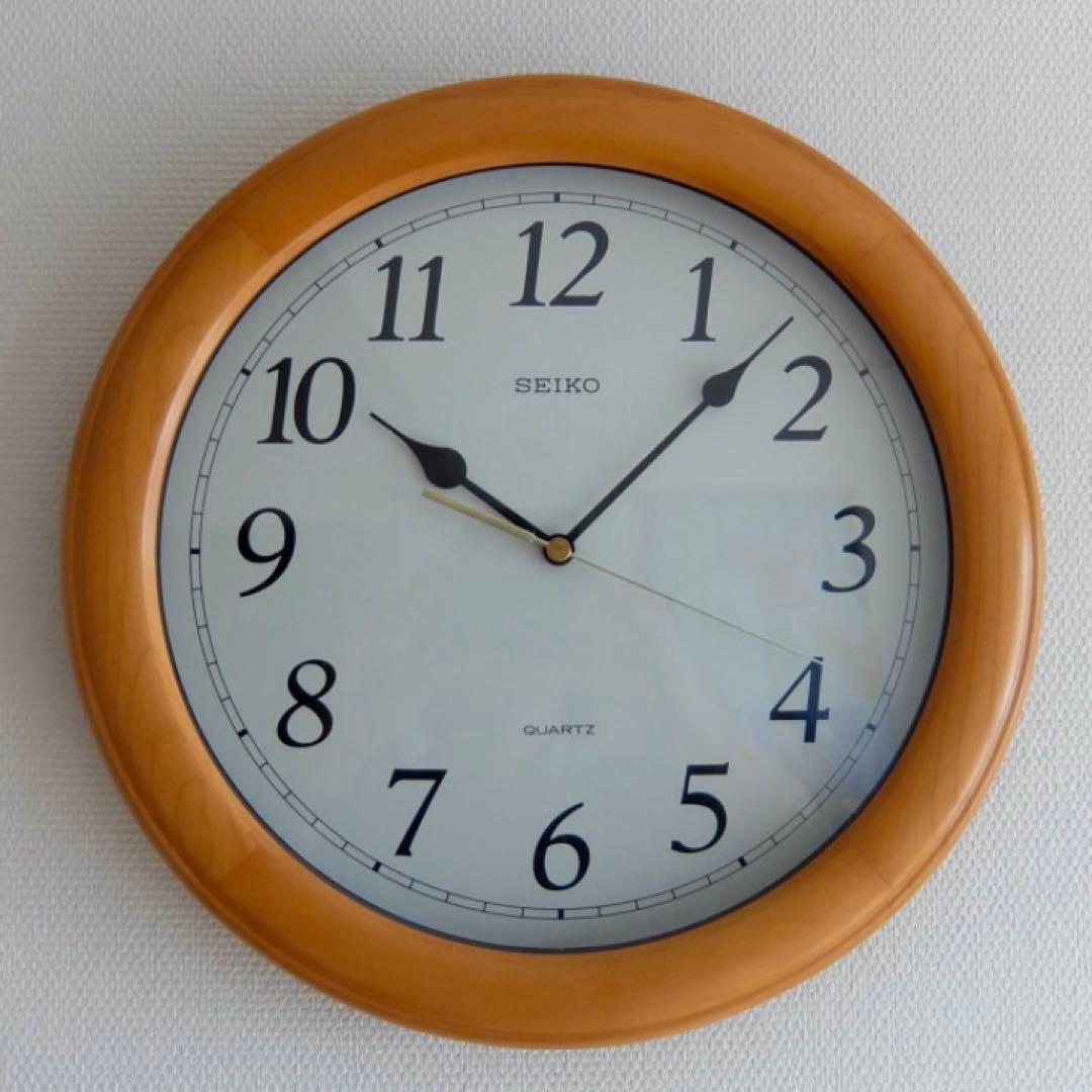 【可動品】レトロ 50s ミッドセンチュリーテイスト 掛時計 クロック クリーム