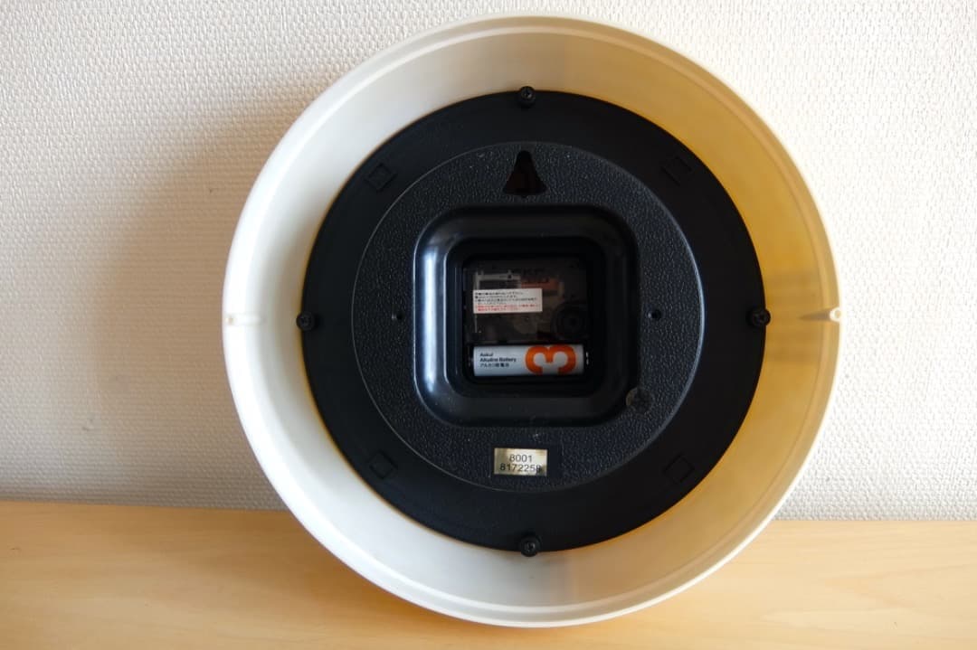 【可動品】レトロ 50s ミッドセンチュリーテイスト 掛時計 クロック クリーム