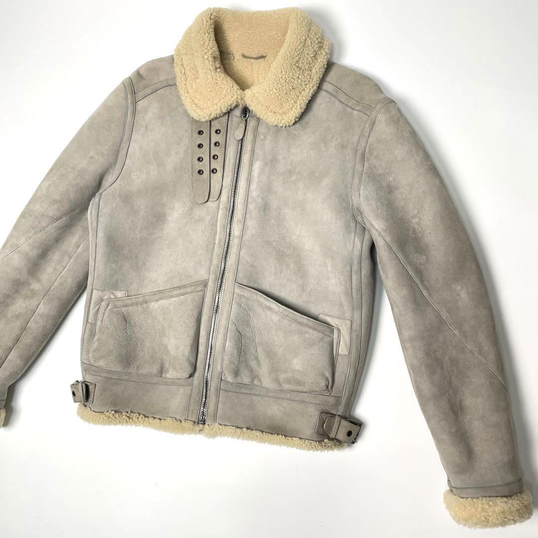 【希少】イタリア製 Ralph Lauren ムートンジャケット M 羊革 本革