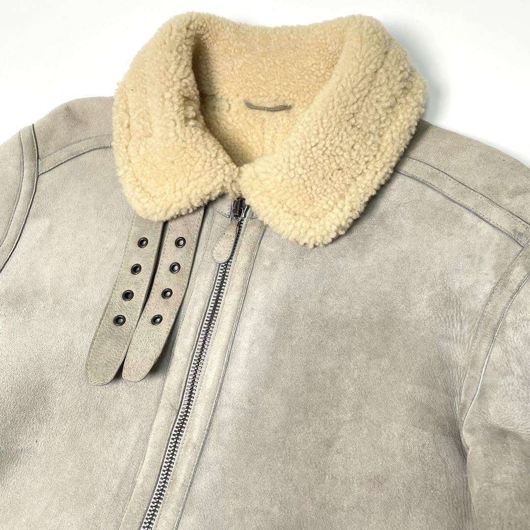 【希少】イタリア製 Ralph Lauren ムートンジャケット M 羊革 本革