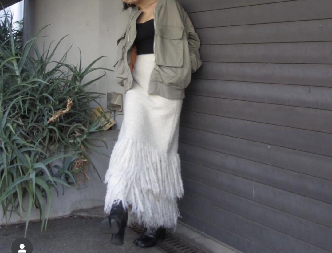 sea room lynn soft poodleニットfringeスカート