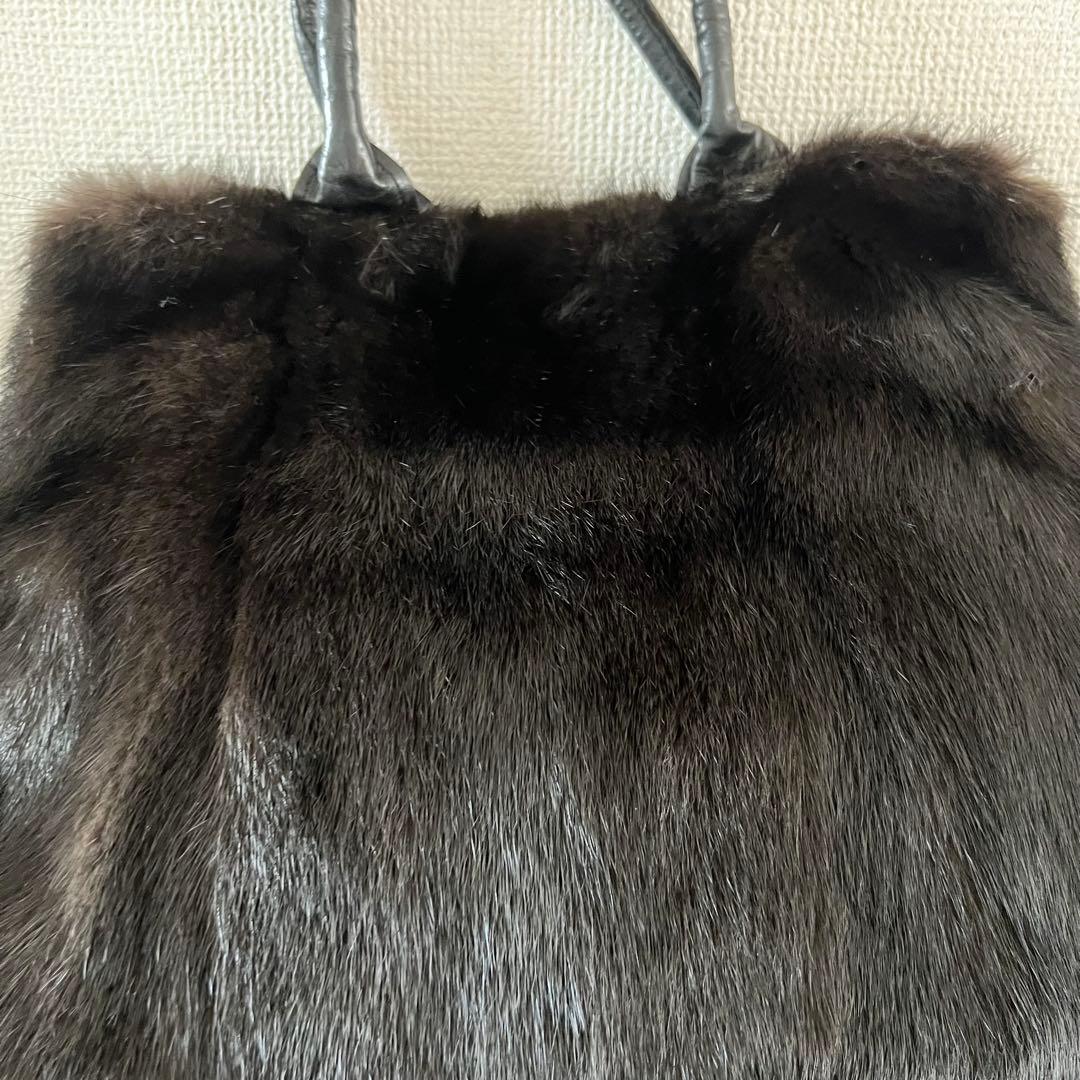 上質なミンク　毛皮　バック　パーティーバック　トートバッグ