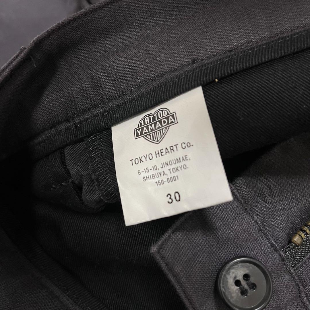 パンツ tatoo studio yamada TATTOOING WORK PANTS Tattoo Studio Yamada Work Pants, Size W28, Charcoal Gray, Black