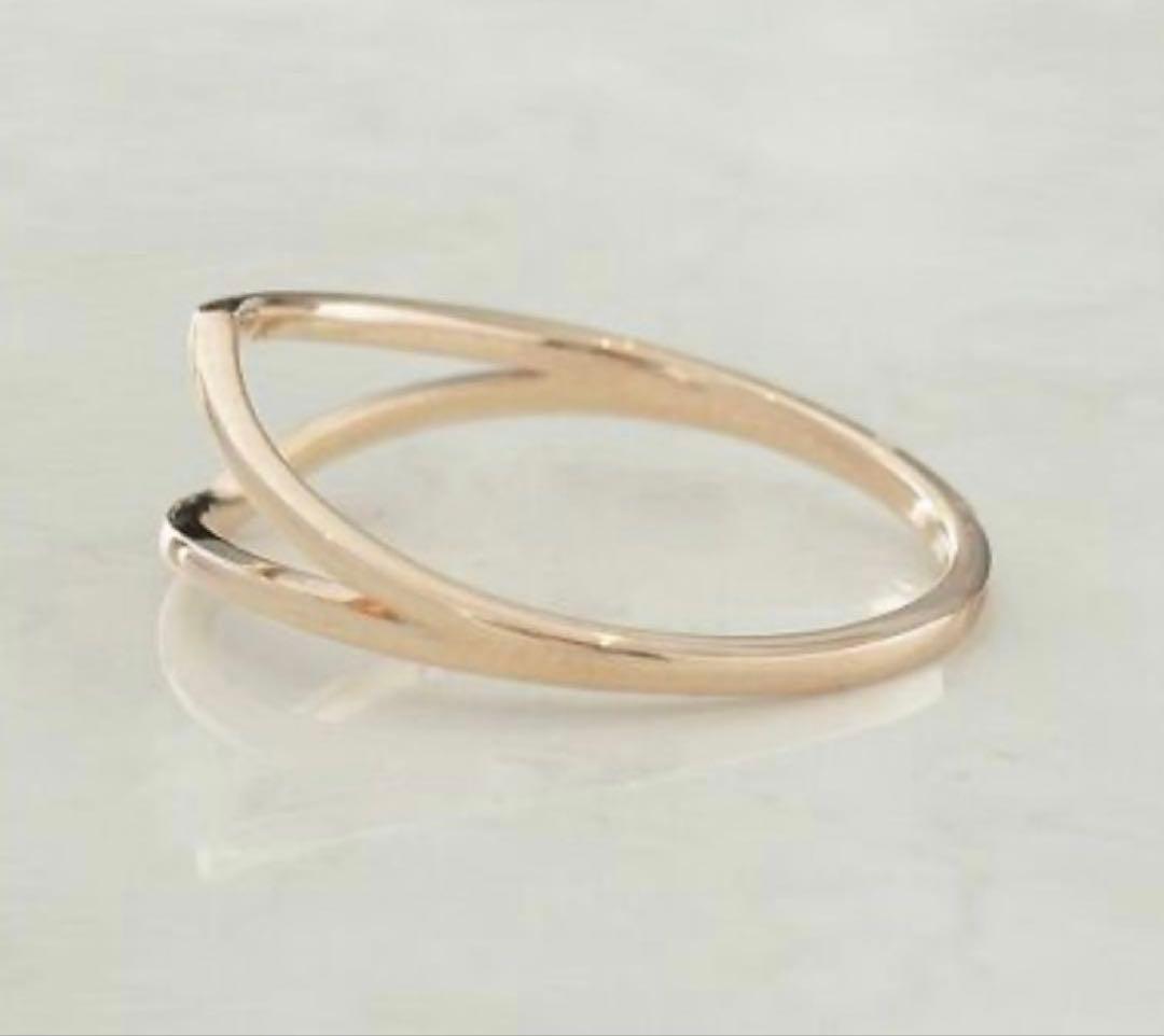 NOIR DE POUPEE K10 2連風 ゴールドリング 9号 NOIR DE POUPEE K10 2連風 ゴールドリング 9号