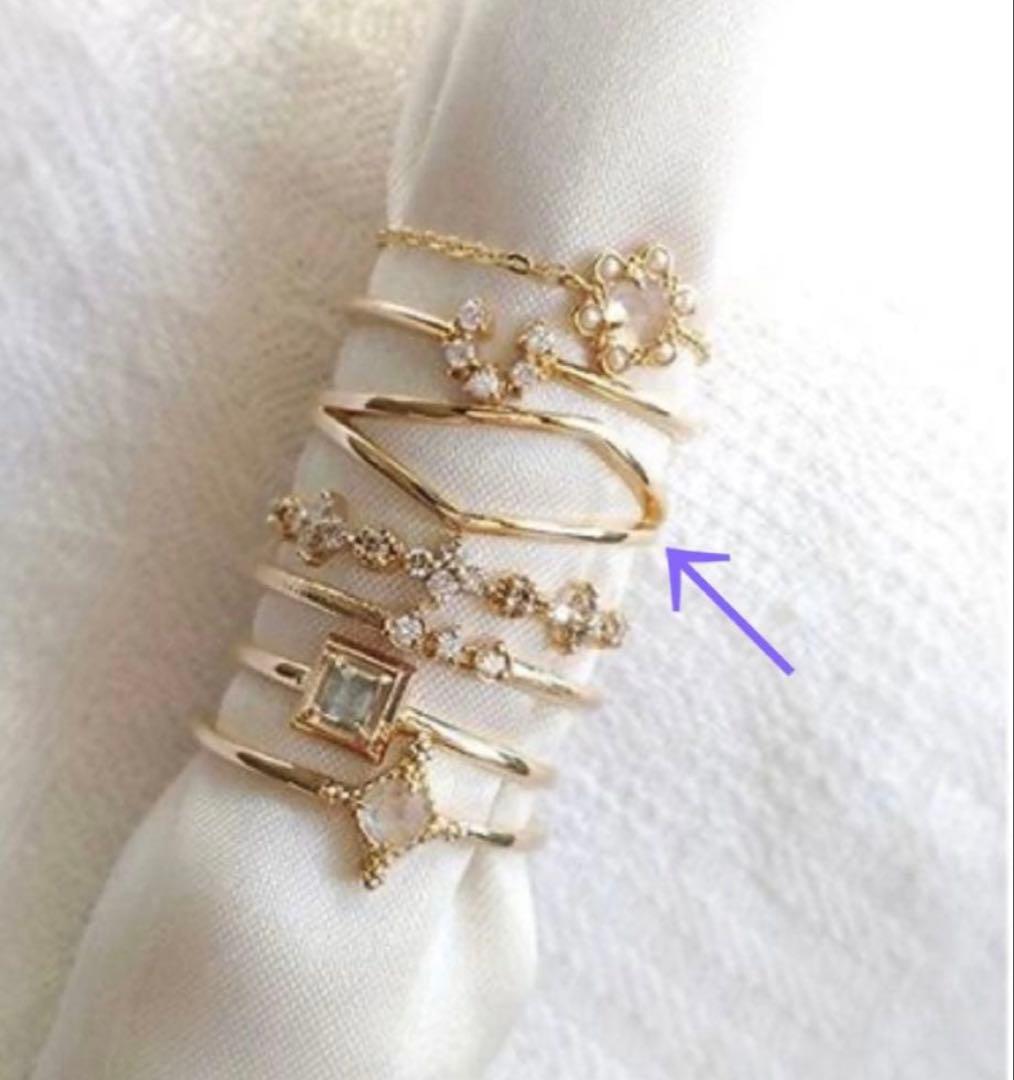 NOIR DE POUPEE K10 2連風 ゴールドリング 9号 NOIR DE POUPEE K10 2連風 ゴールドリング 9号