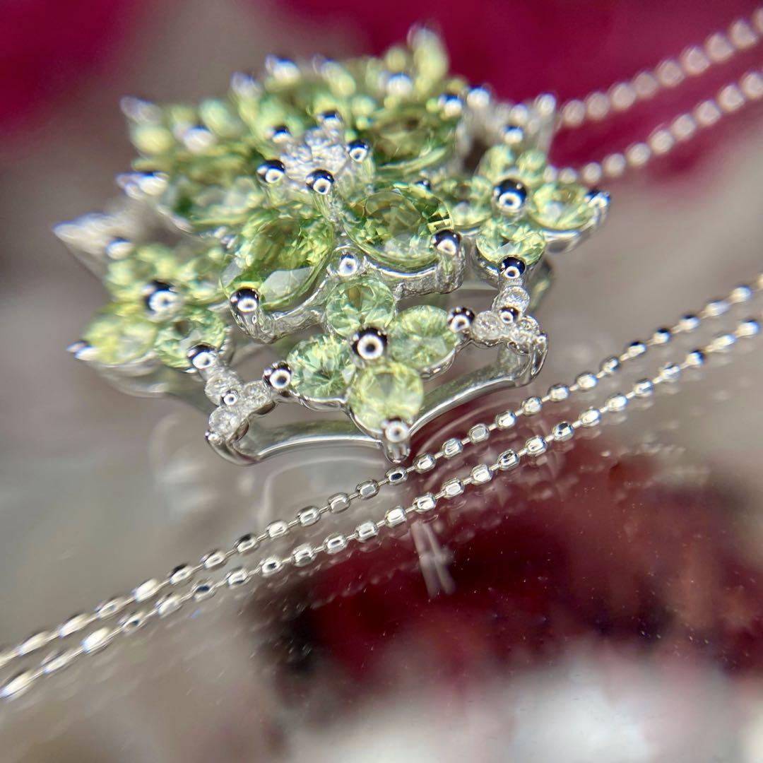 【NEW限定品】 天然非加熱 デマントイドガーネット ダイヤモンド 計1.78ct アクセサリー
