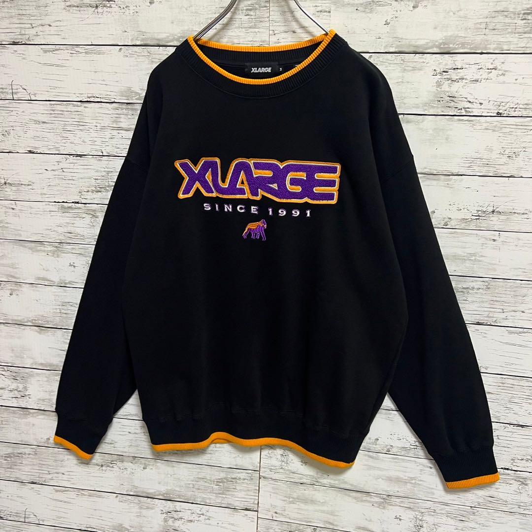 【即完売モデル】エクストララージ☆センターパイルロゴ スウェット☆美品 6787 画像3