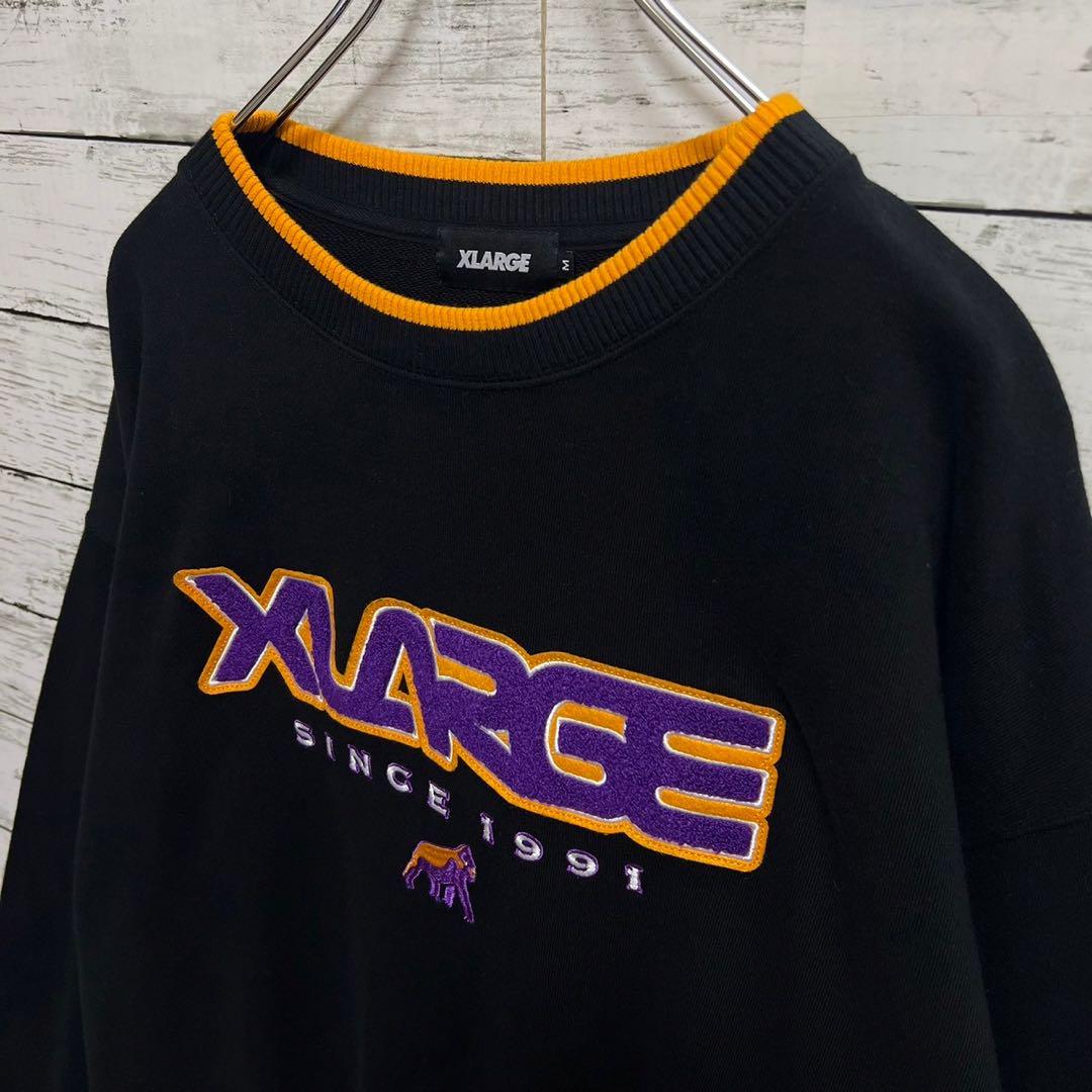 【即完売モデル】エクストララージ☆センターパイルロゴ スウェット☆美品 6787 画像8