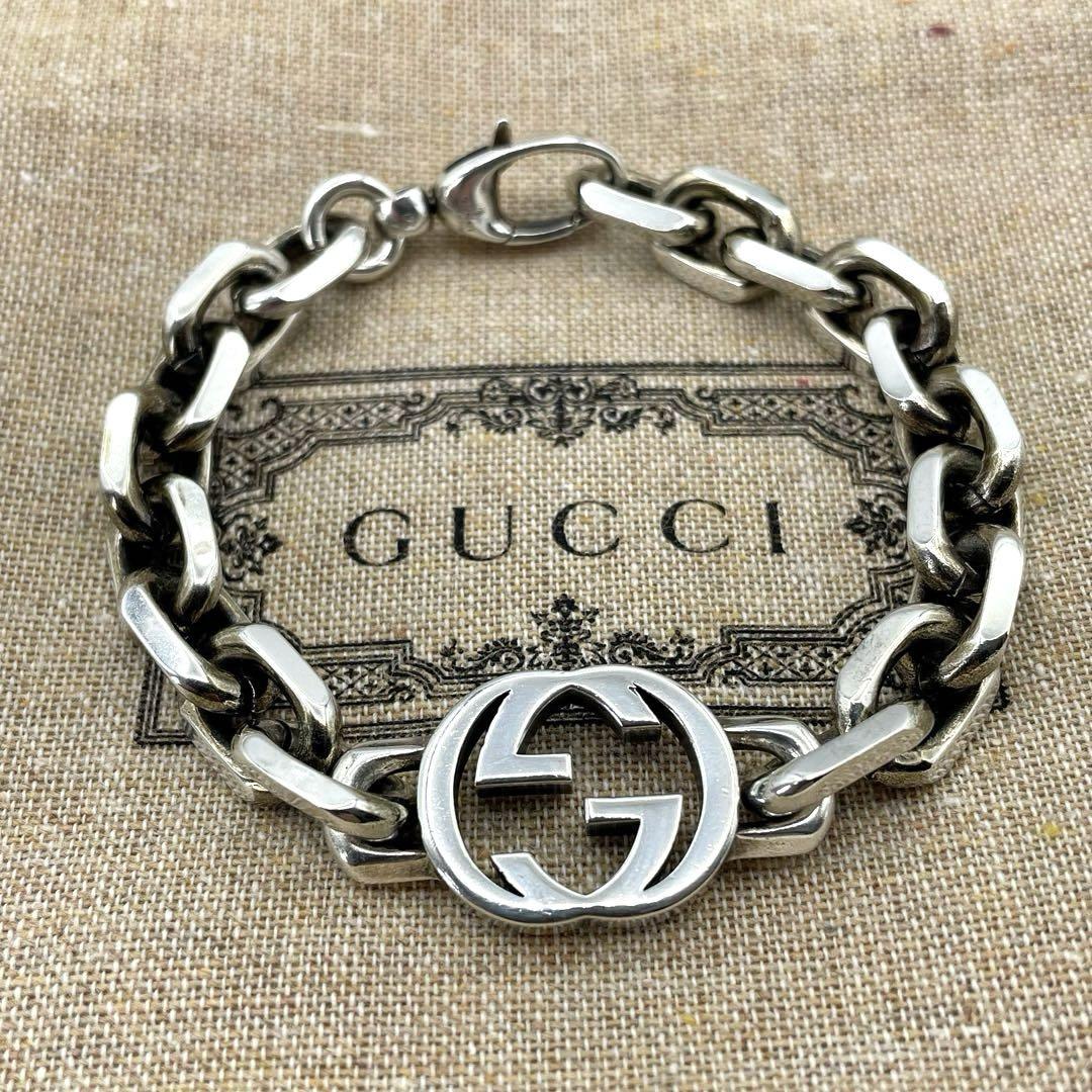 ✨現行・美品✨GUCCI インターロッキング G チェーンブレスレット 925