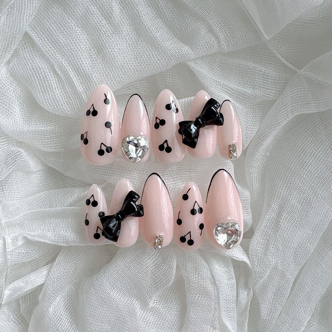 ワンホン 量産型 韓国 フレンチガーリー ネイルチップ 現品