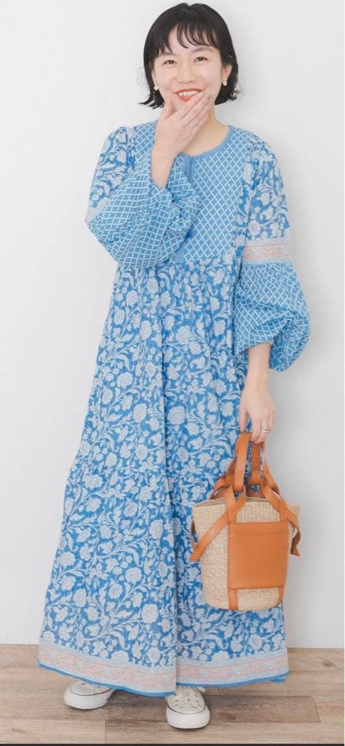 超特盛ミラクルプライス ブロックプリントワンピース　アーバンリサーチ　saruche freada