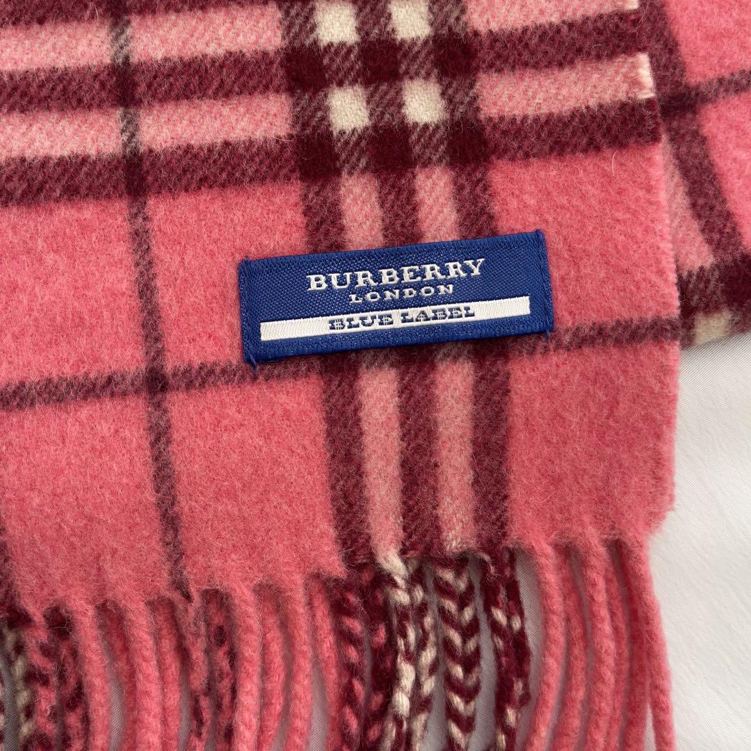 ✴️バーバリー Burberry マフラー ピンク カシミヤ 美品