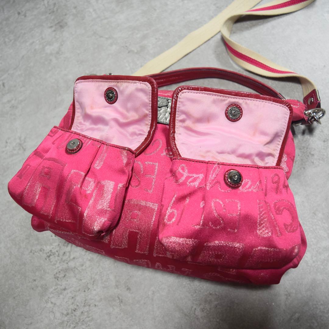 old COACH poppy shocking pink 平成 ギャル y2k