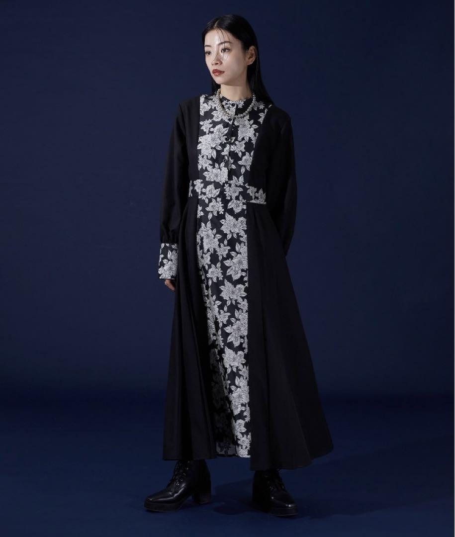 【NEW限定品】 美品】フラワージャガードキリカエ ワンピース エルノデメヴィ ワンピース