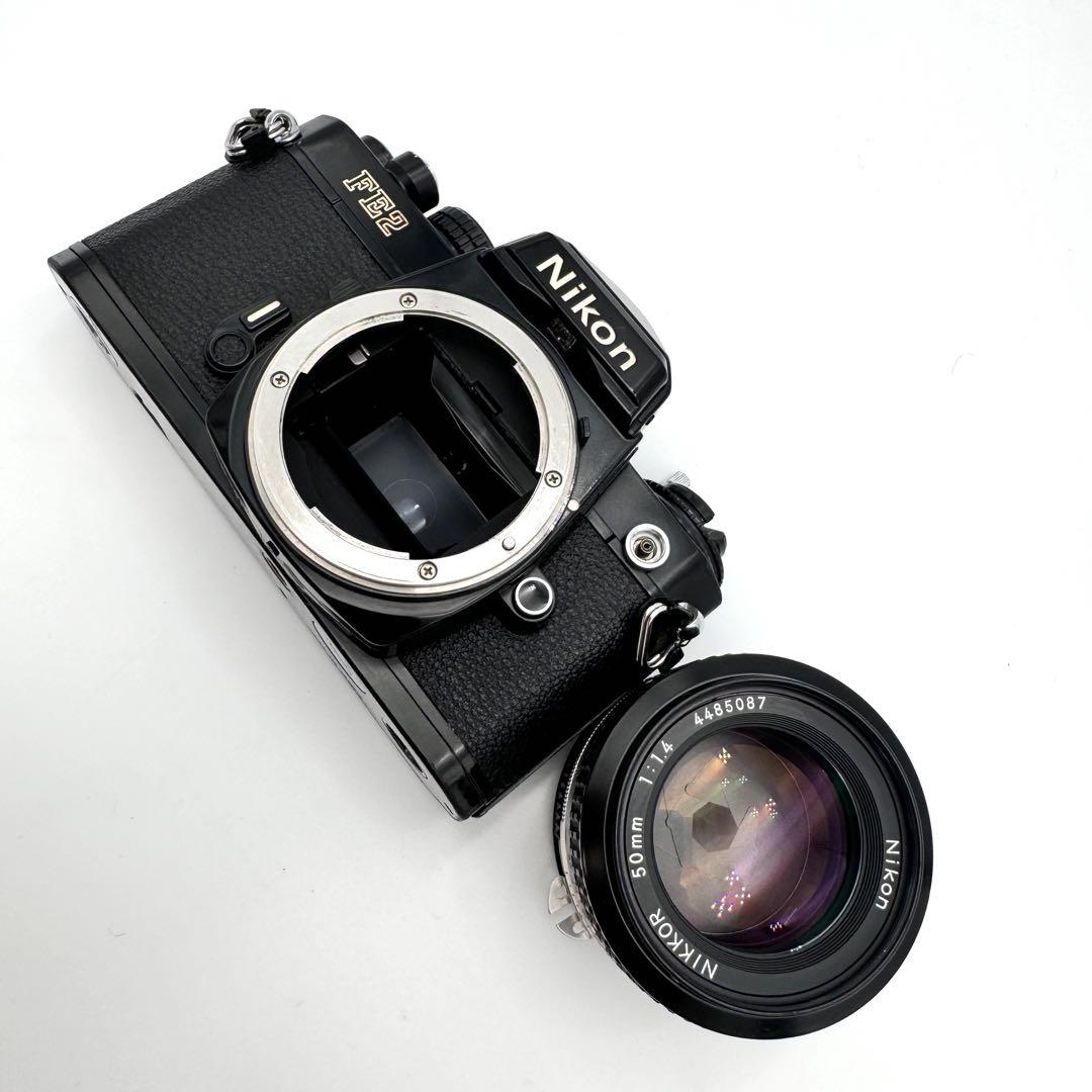 【美品】Nikon ニコン FE2 + ai 50mm f1.4 フィルムカメラ