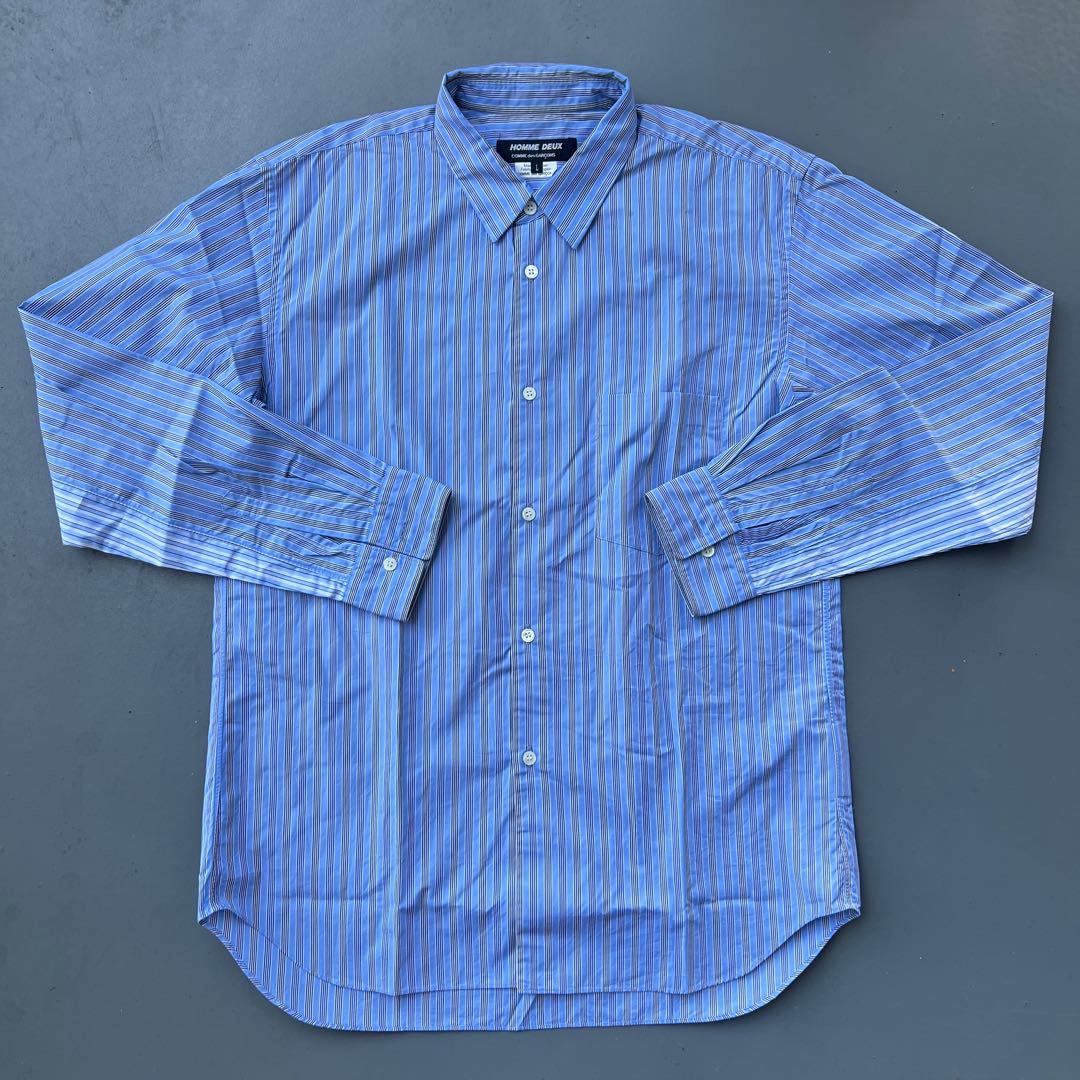 25SS コムデギャルソンオムドゥ 脇下切替シャツL COMME des GARCONS HOMME DEUX