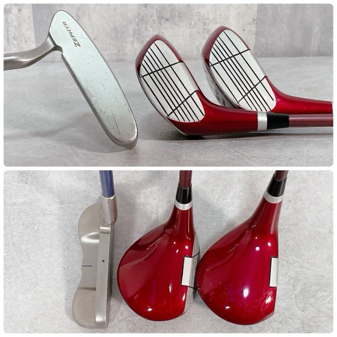 W392 mizuno ミズノ レディース ゴルフ クラブセット 9点 赤