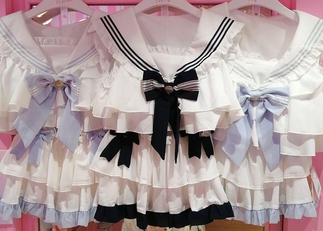 To Alice セーラーフリルビキニ 水着 トゥアリス To Alice 紺